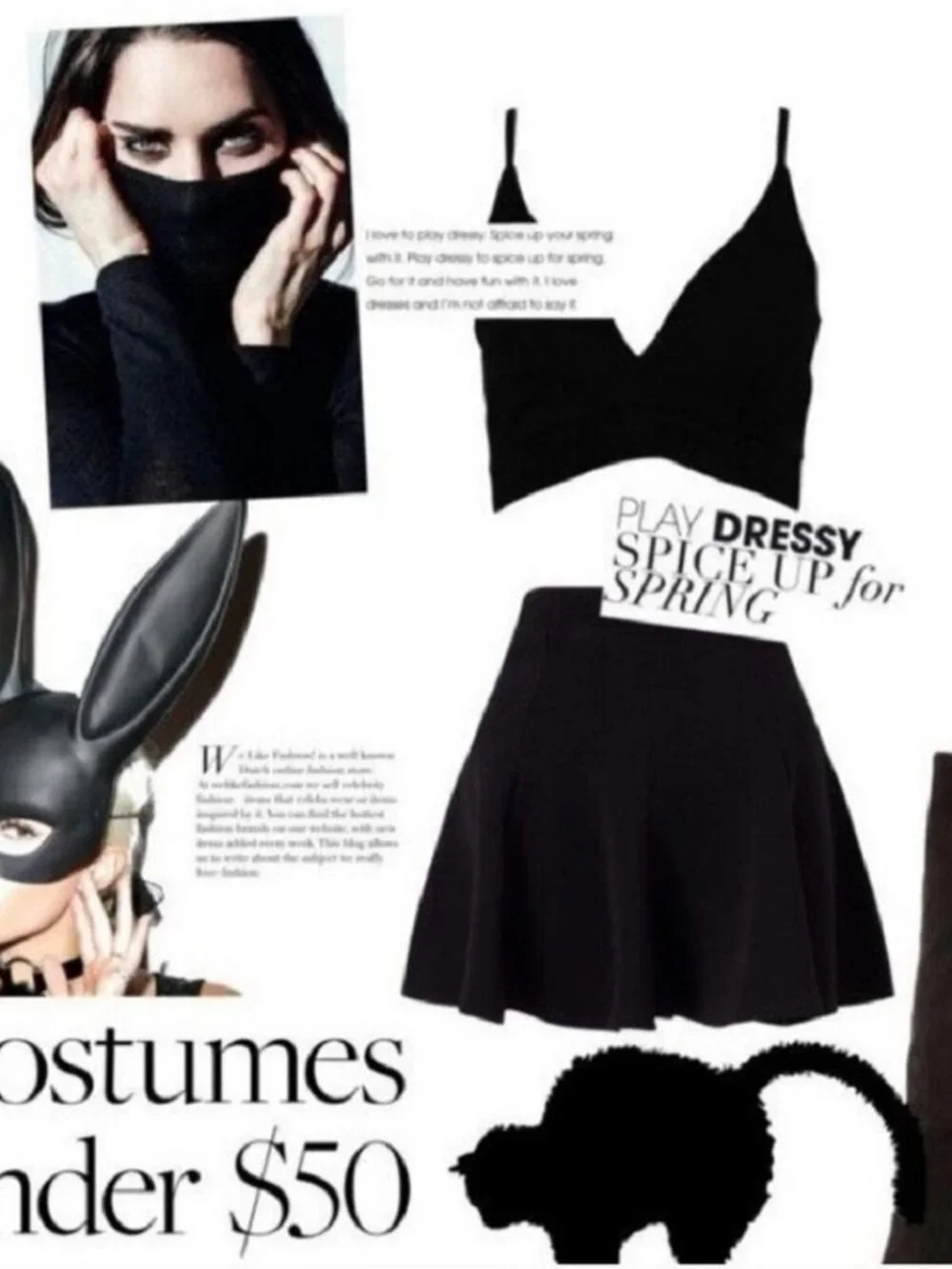 NWT Black Bunny Darko Costume Mask~Gothic Halloween